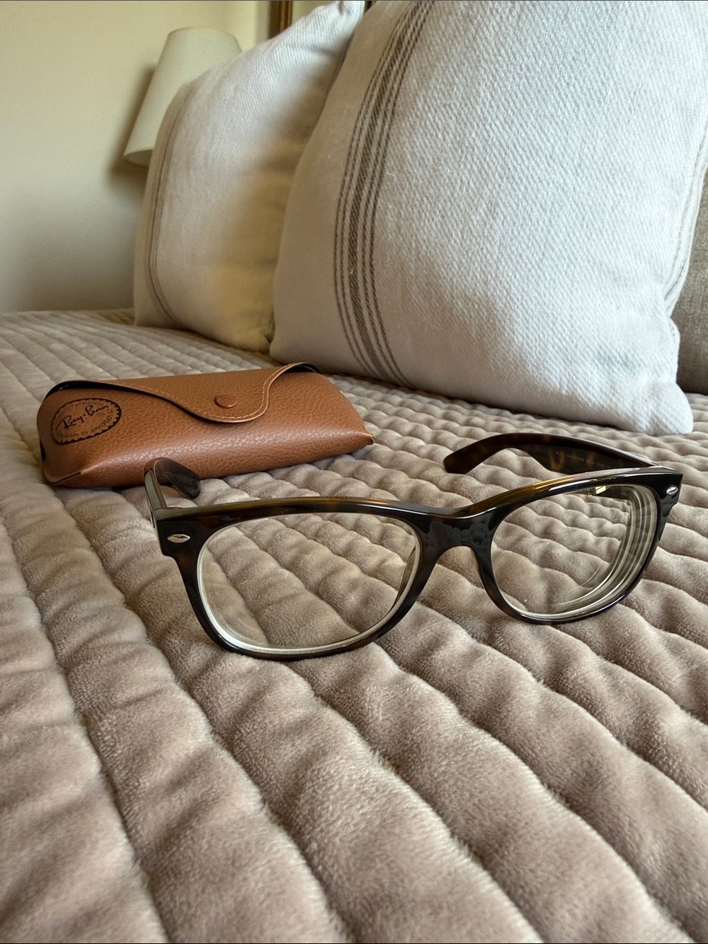 Ray-Ban Tortoiseshell & Clear Wayfarer Eyeglasses